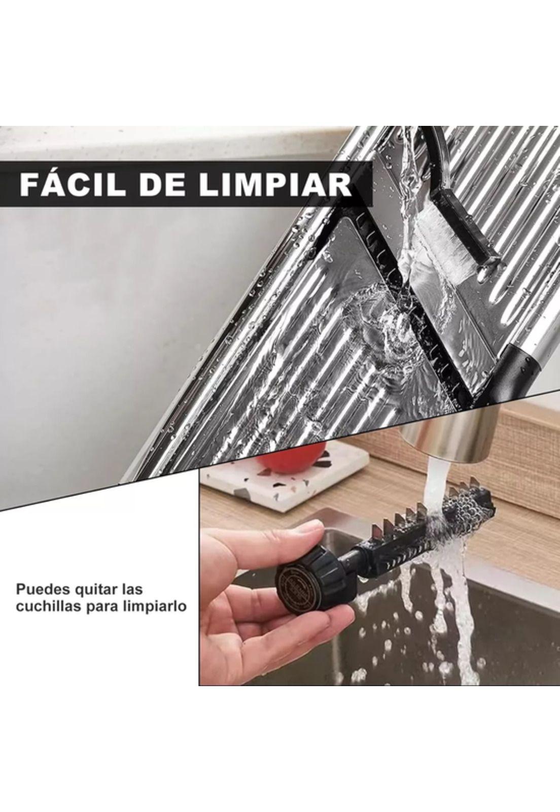 Mandolina cortador verduras rallador picador cocina negro-5