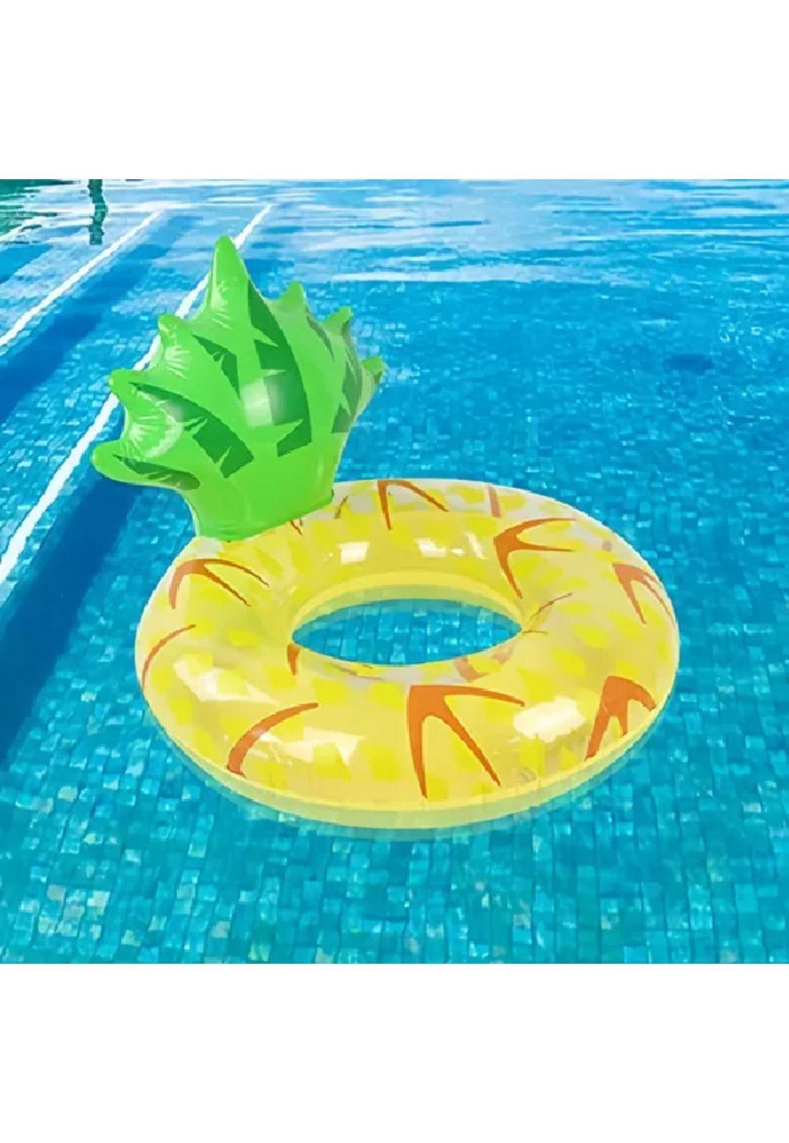 Flotador inflable grande piña amarilla-2