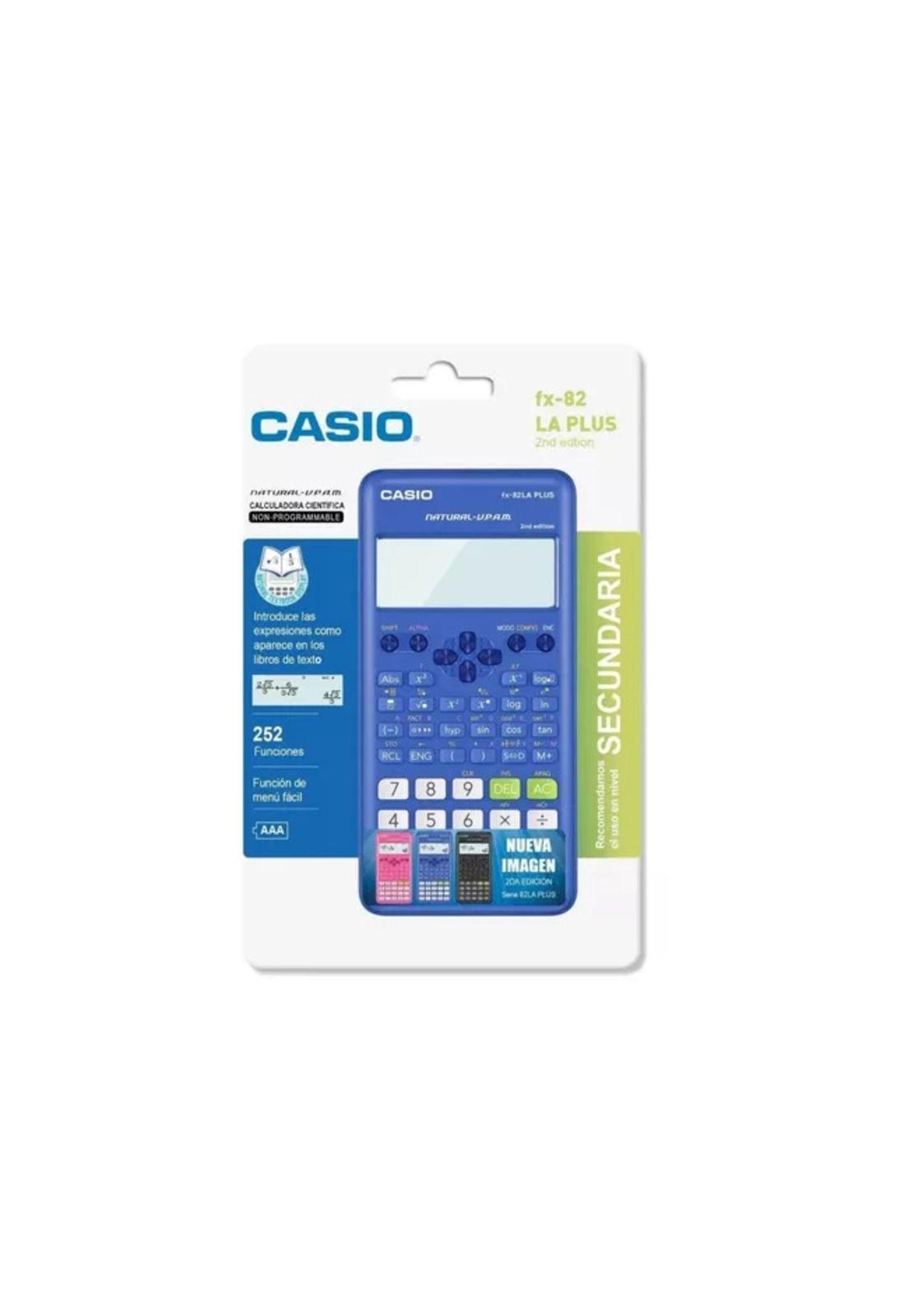 Calculadora científica Casio FX-82LA Plus-2, 252 funciones, color azul-2