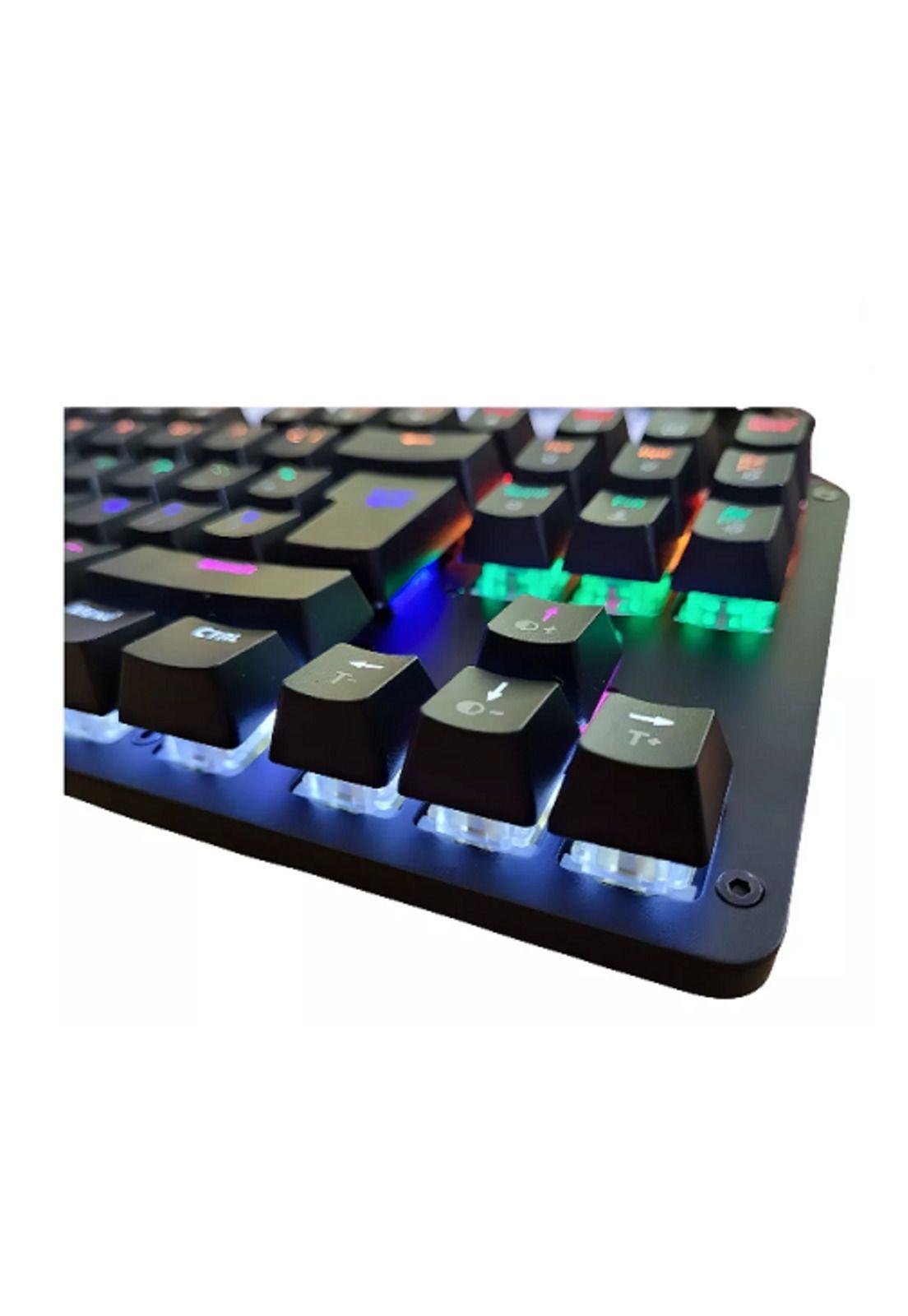Teclado Gamer HP GK200 QWERTY HP Blue Español Negro con Luz RGB-4