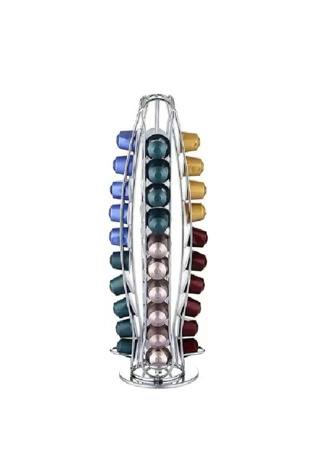 Soporte para cápsulas de café 40 unidades color plata-2