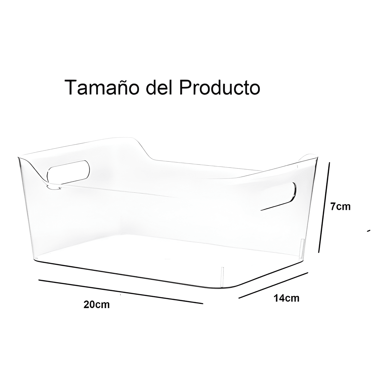 Organizador de refrigerador y despensa, transparente-2