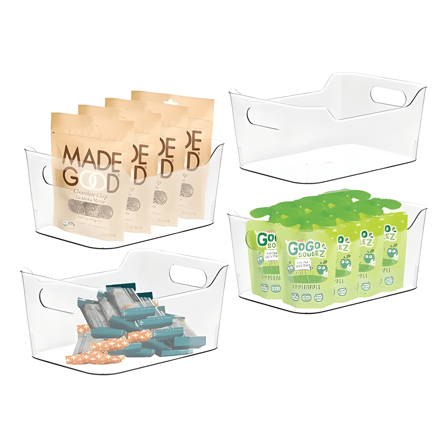 Organizador de refrigerador y despensa, transparente-4
