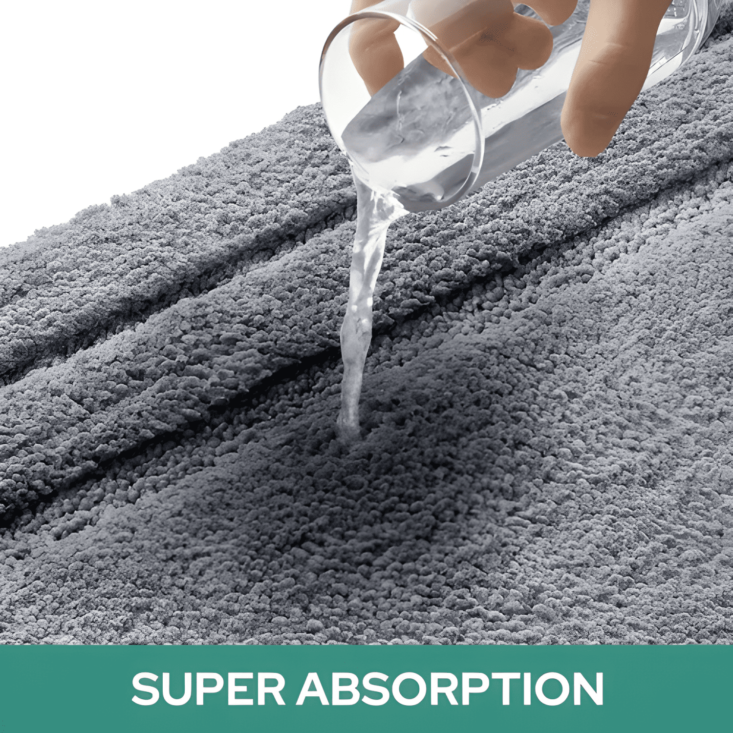 Alfombra Baño Microfibra Bajada Ducha Absorbente Negro-0
