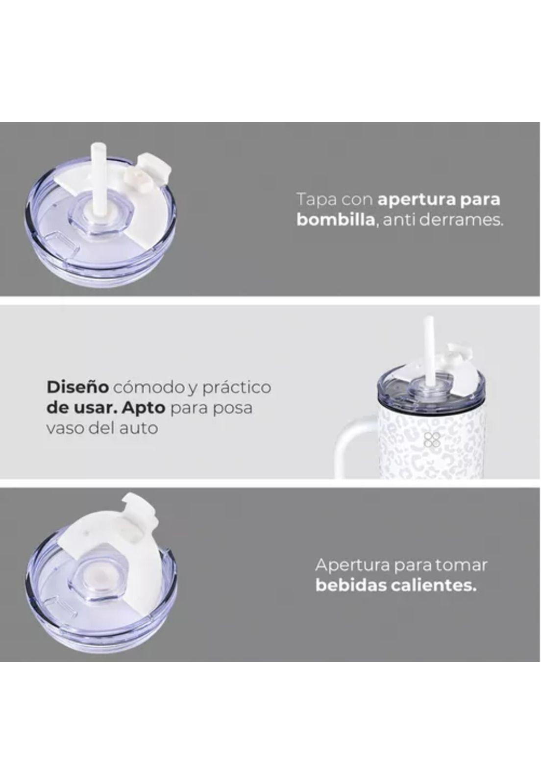 Vaso térmico mug Buffer, 1.2 L, acero inoxidable, frío y calor-3