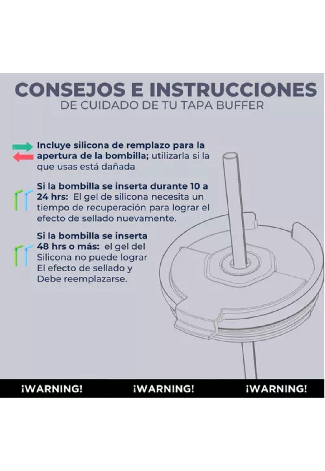 Vaso térmico mug Buffer, 1.2 L, acero inoxidable, frío y calor-4