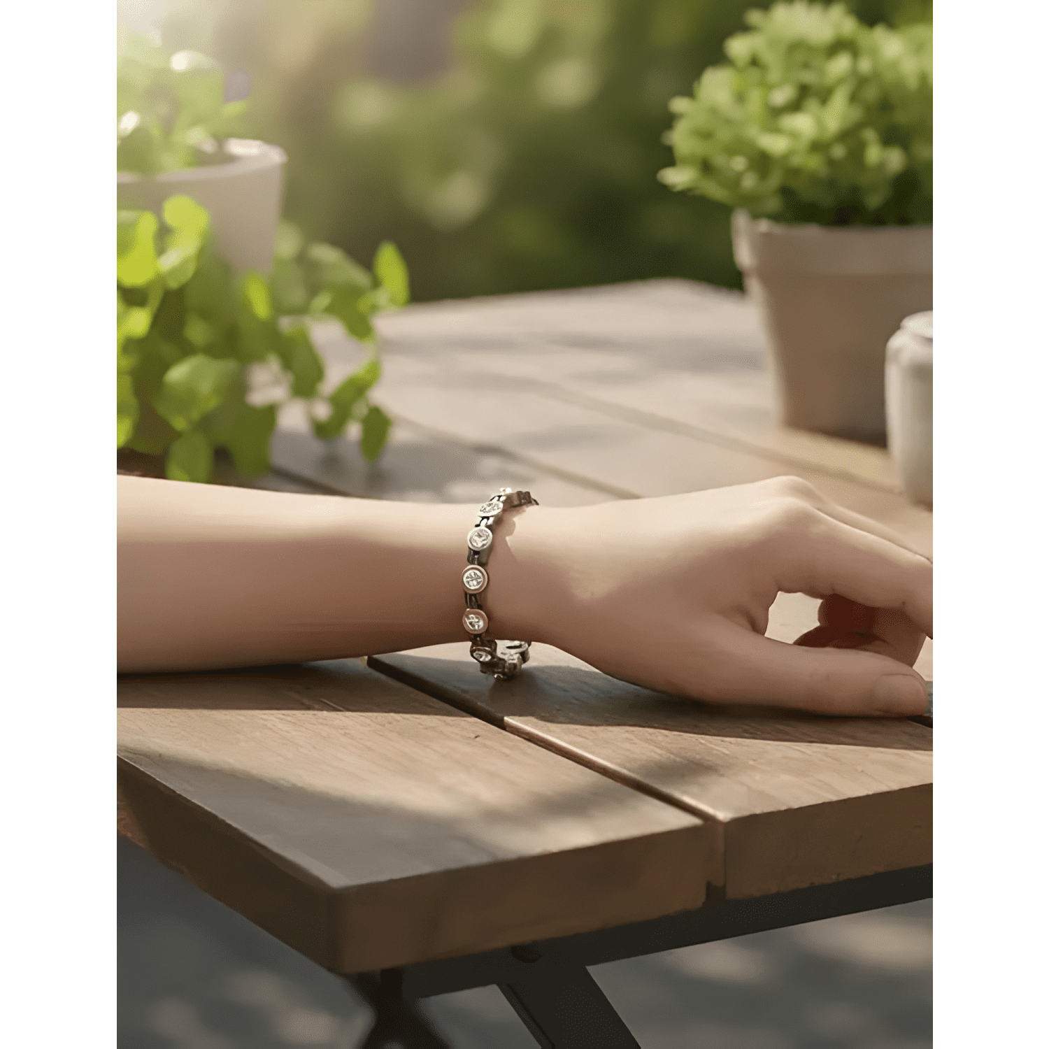 Pulsera cobre magnética - imanes terapia - brazalete #6-3