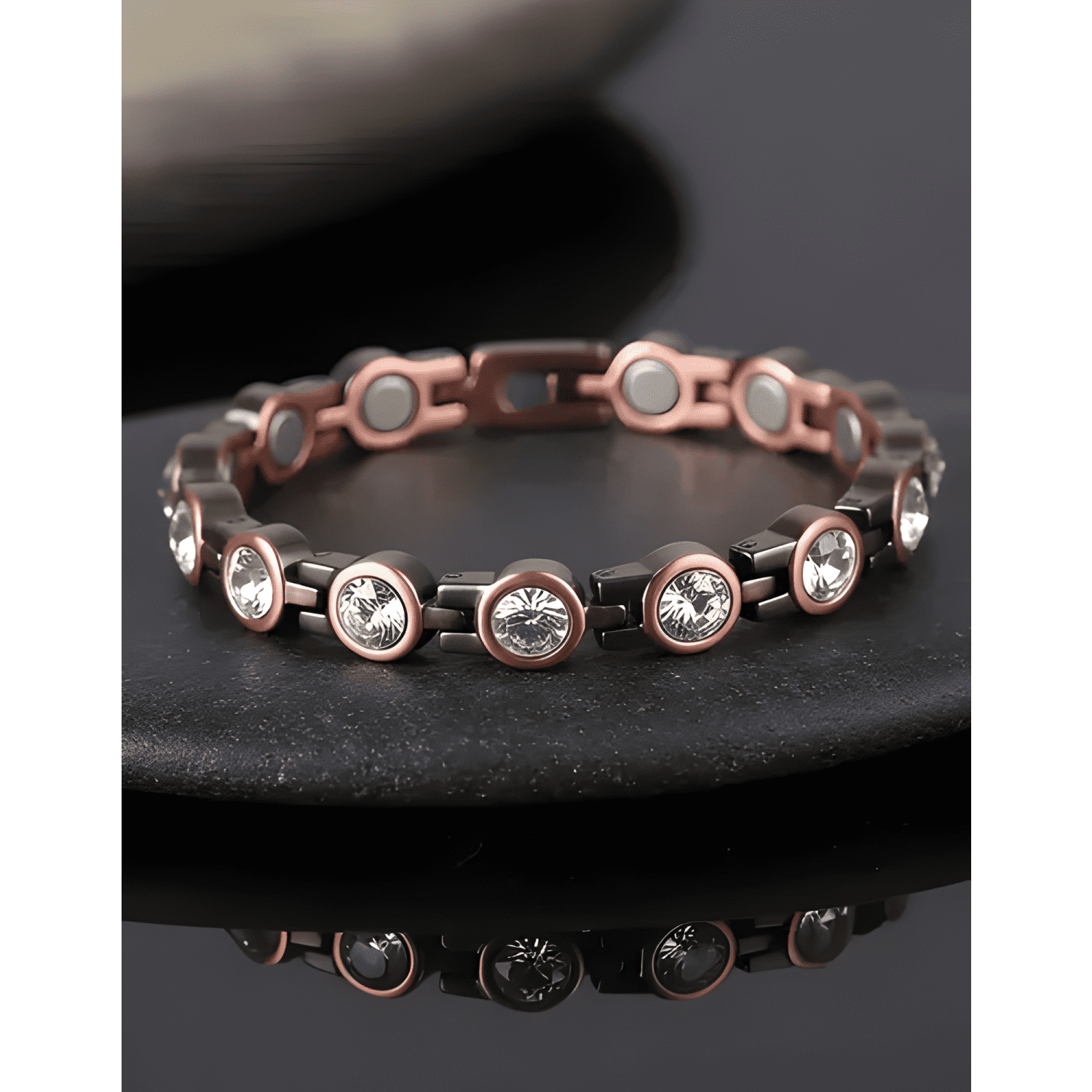 Pulsera cobre magnética - imanes terapia - brazalete #6-4