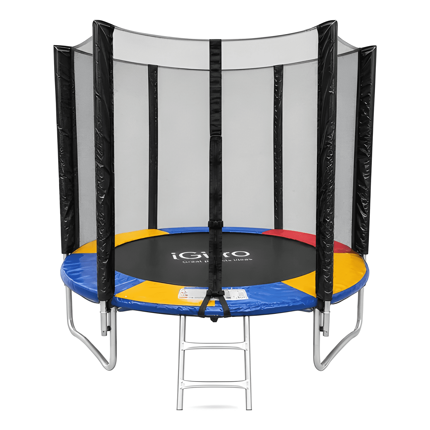 Cama elástica Igpro con malla 8ft 2,44 m negra #4-0