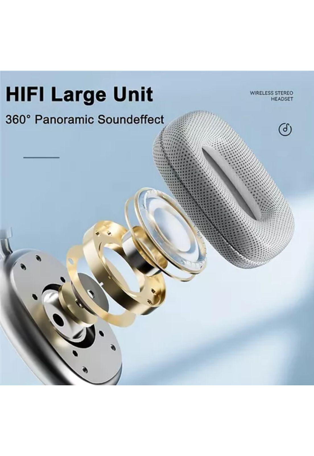 Auriculares gamer inalámbricos P9 Plus plateado-3