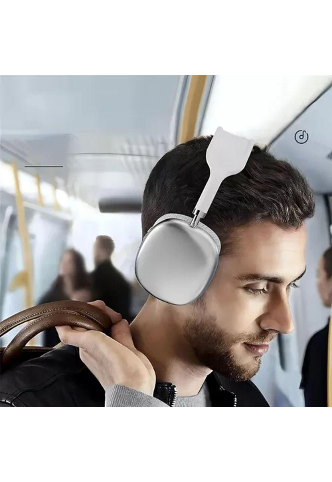 Auriculares gamer inalámbricos P9 Plus plateado-4
