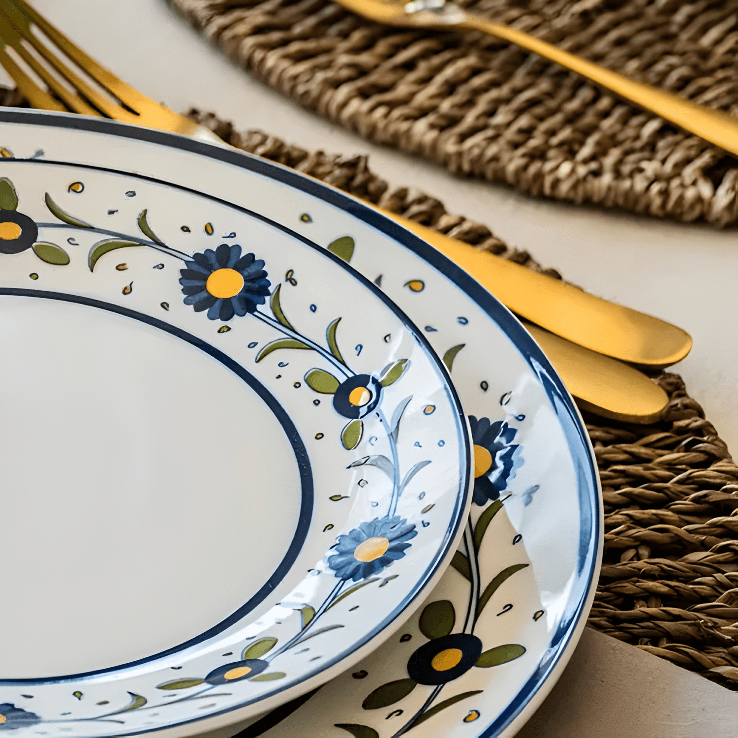 Juego de vajilla 30 piezas porcelana fiesole con flores-1