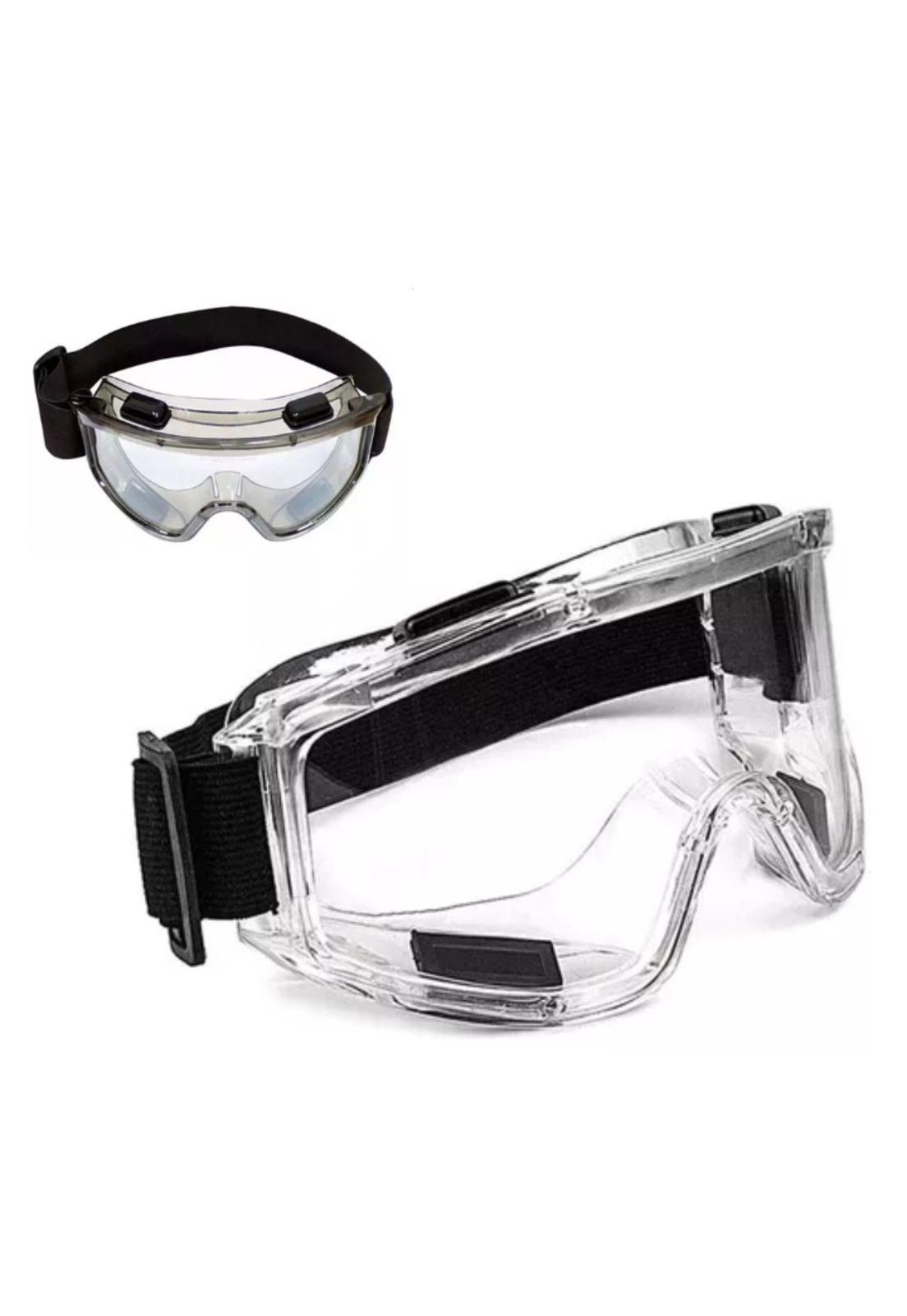 Lentes Seguridad Antiparras Gafas Protección Banda Ajustable Cristal Blanco-3