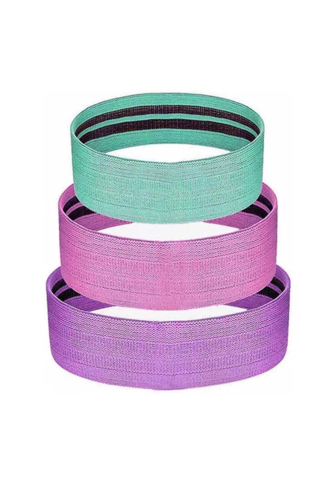 Bandas elásticas de ejercicio Pro, 3 piezas de tela, con bolso, yoga Gianpa-2