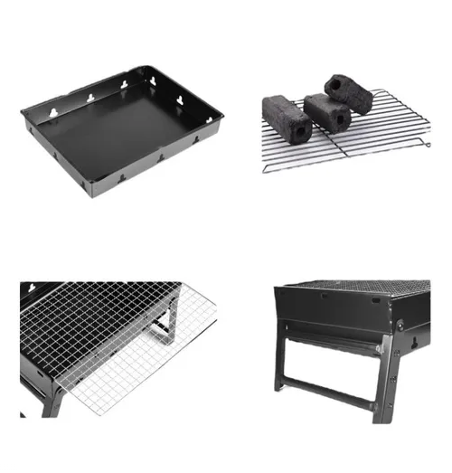 Parrilla Portátil Barbacoa Asado Grill Plegable Negra Carbon-4