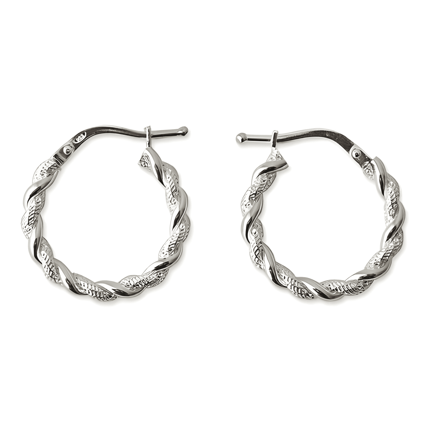 Aros Argollas De Plata Enroscadas, Argollas De Plata 925 #2-0
