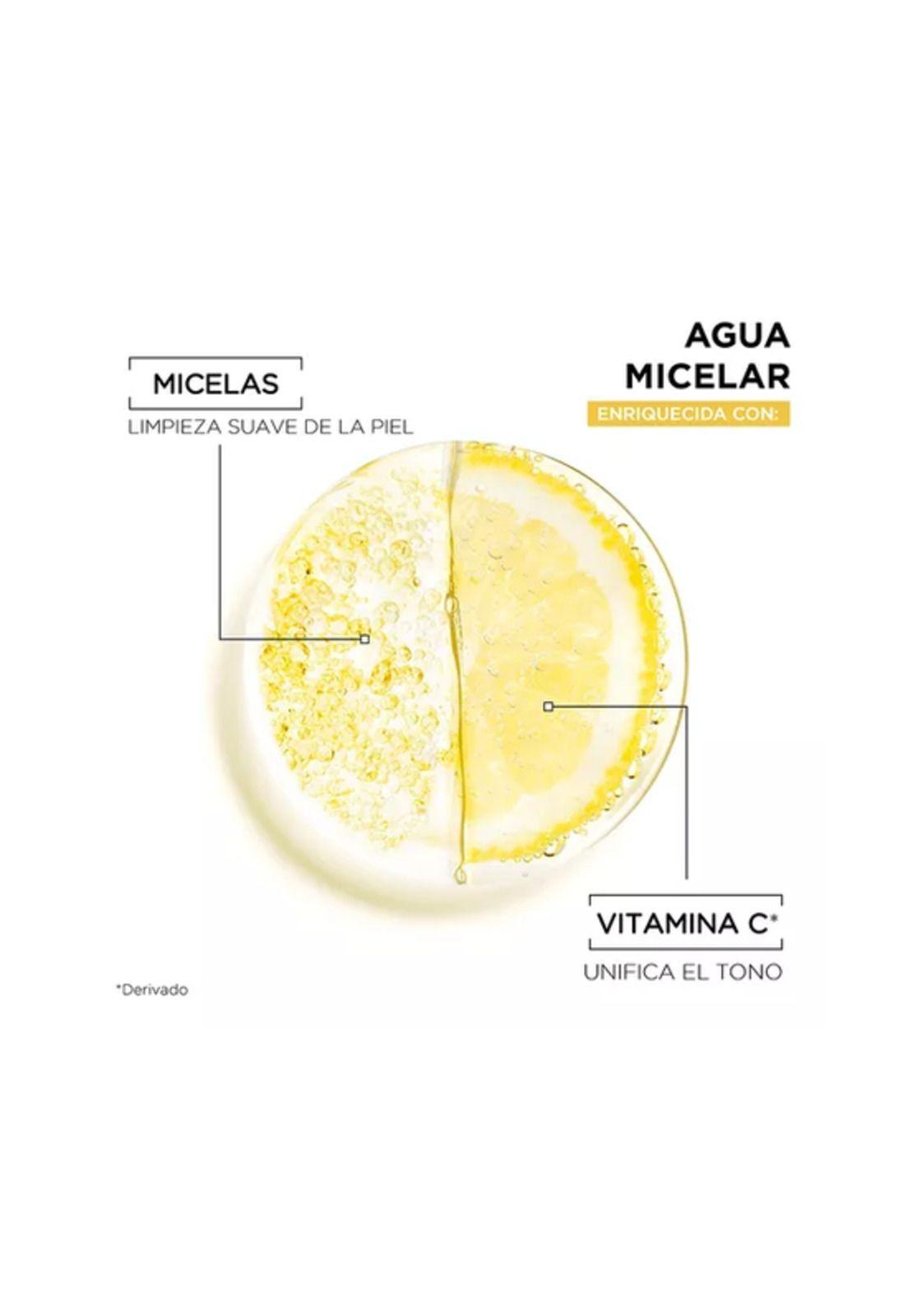 Agua micelar vitamina C Express aclara 100ml Garnier-3