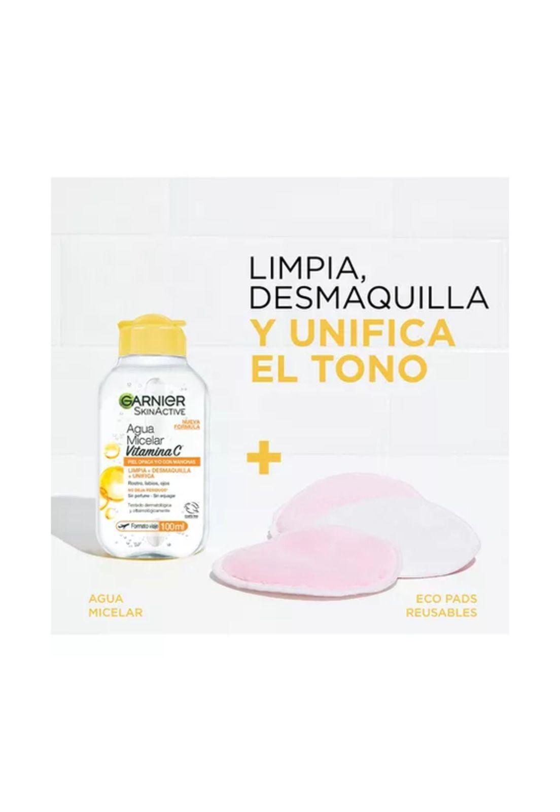 Agua micelar vitamina C Express aclara 100ml Garnier-4