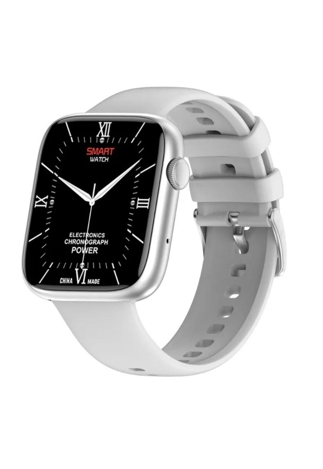 Smartwatch reloj inteligente bluetooth llamadas plateado-0