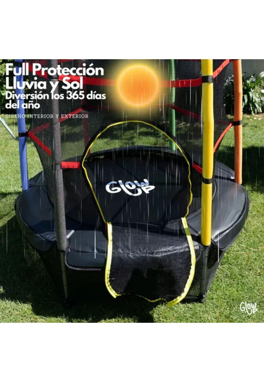 Cama elástica Glowup 1.40 m malla seguridad superior-3