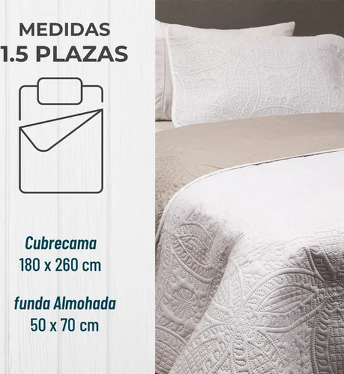 Cubrecama quilt reversible 1.5 plaza 180x260-1