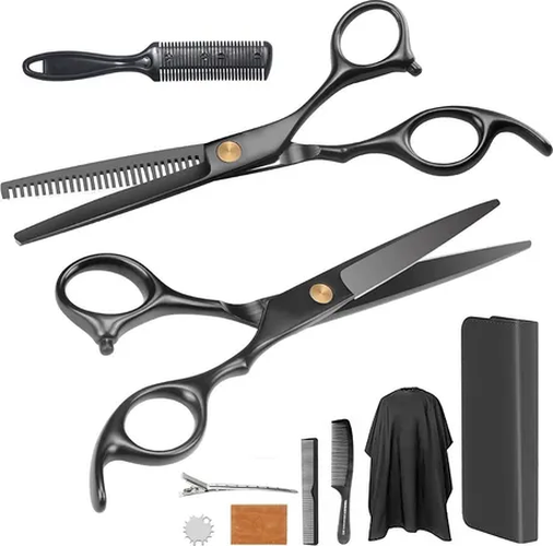 Set tijeras peluquería barbería profesional-0