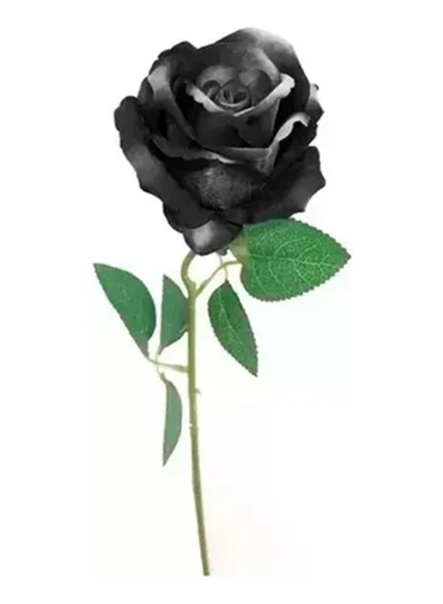 Rosas negras artificiales 5 uds halloween-0