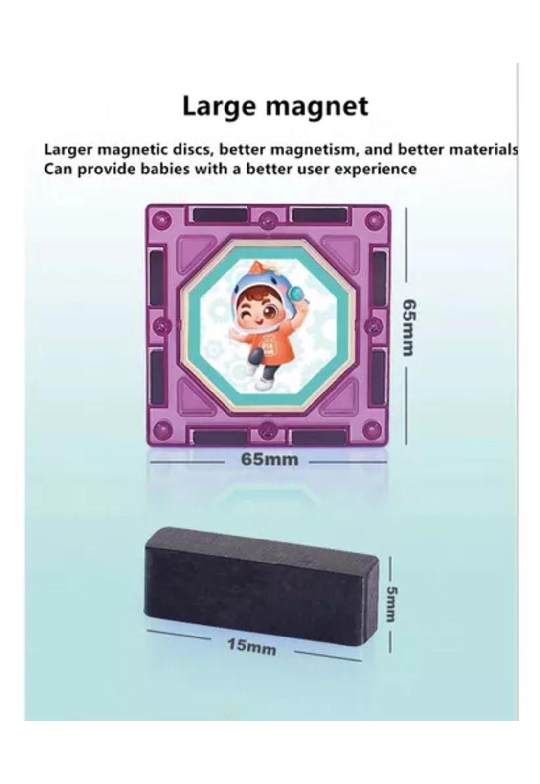 Bloques magnéticos de construcción didácticos y bolitas 131 piezas multicolor-5