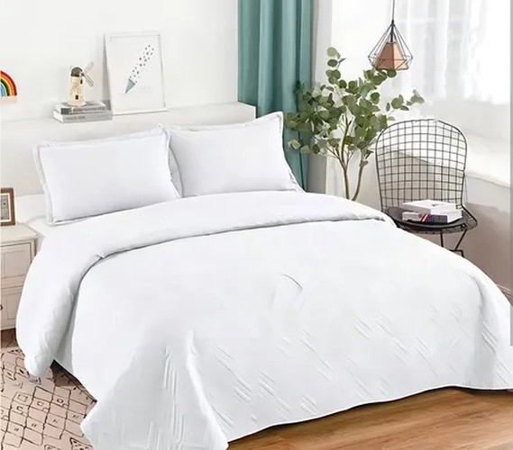 Cubrecama quilt verano 2 plazas blanco-0