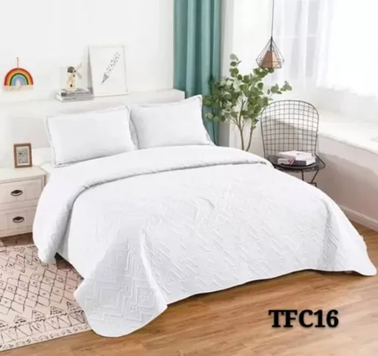 Cubrecama quilt verano 2 plazas blanco-1