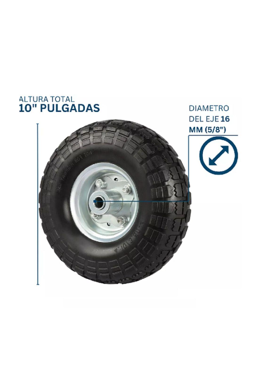 Rueda inflable para carro, yegua 10 pulgadas color negro-3