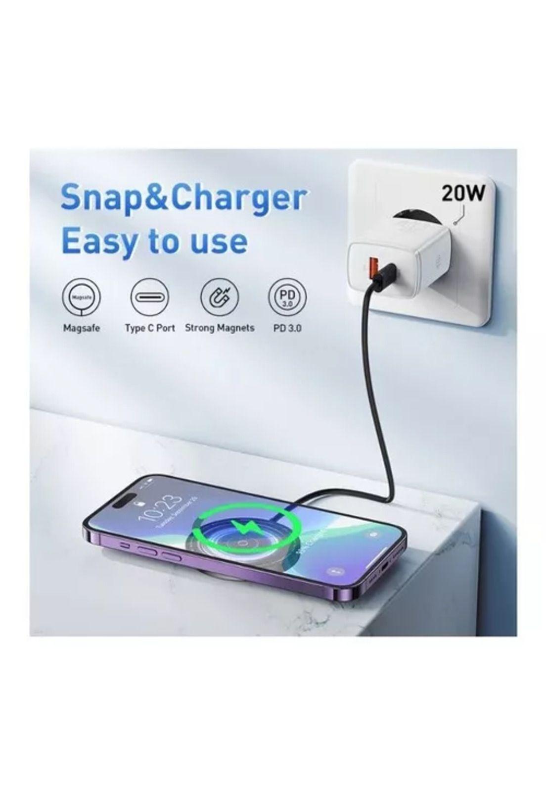 Cargador inalámbrico magnético Baseus 15W para iPhone 12/13 negro-4