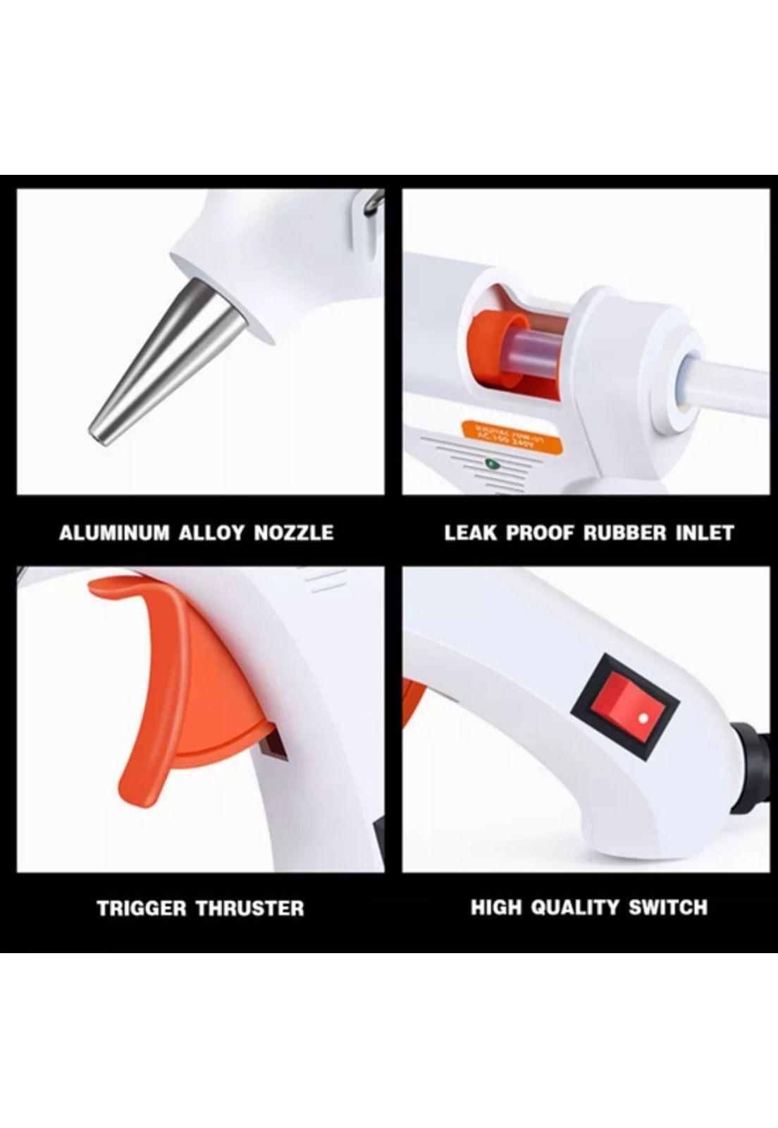 Pistola de Silicona Caliente 70W + 30 Barras de Silicona 110mm-5