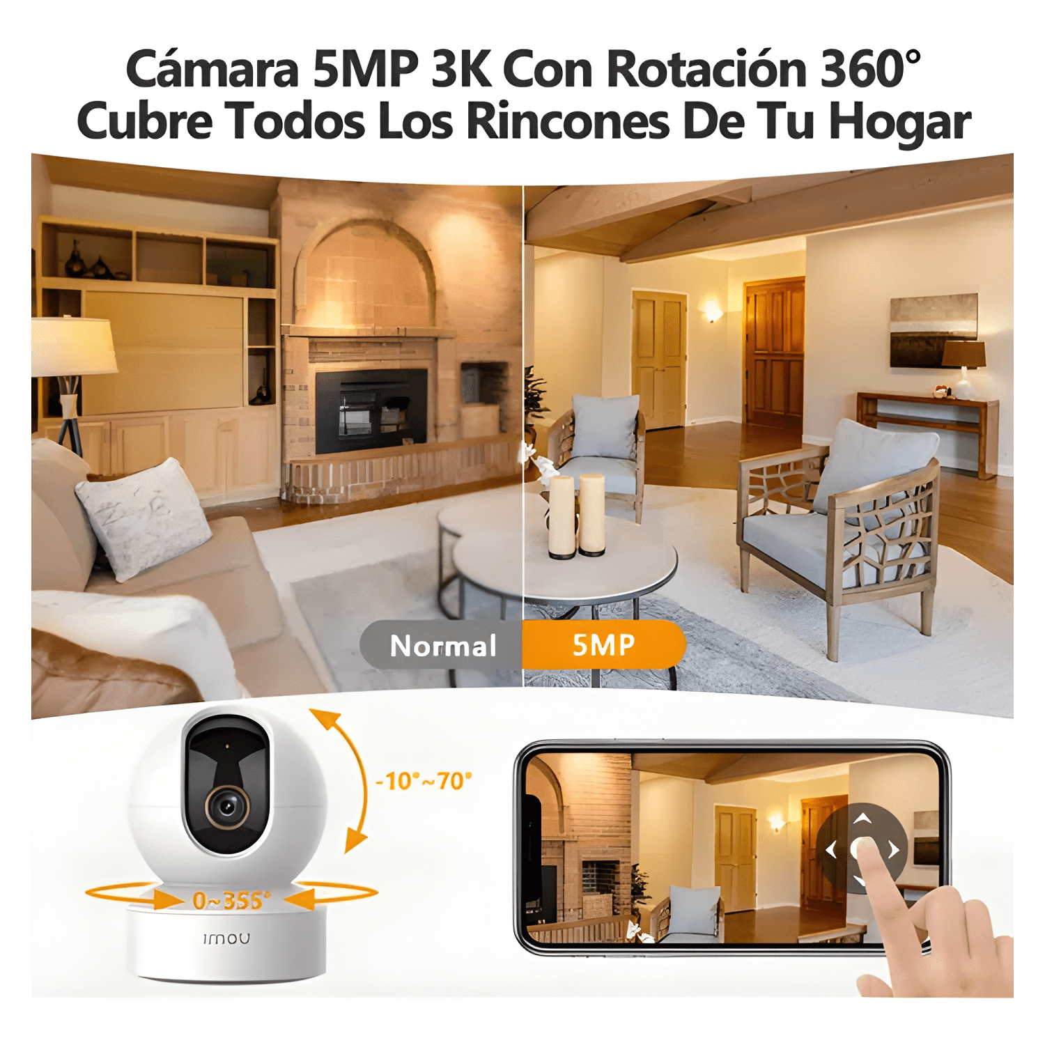 Imou Cámara de Seguridad Dk2 5mp Ip Wifi 360°interior III-2