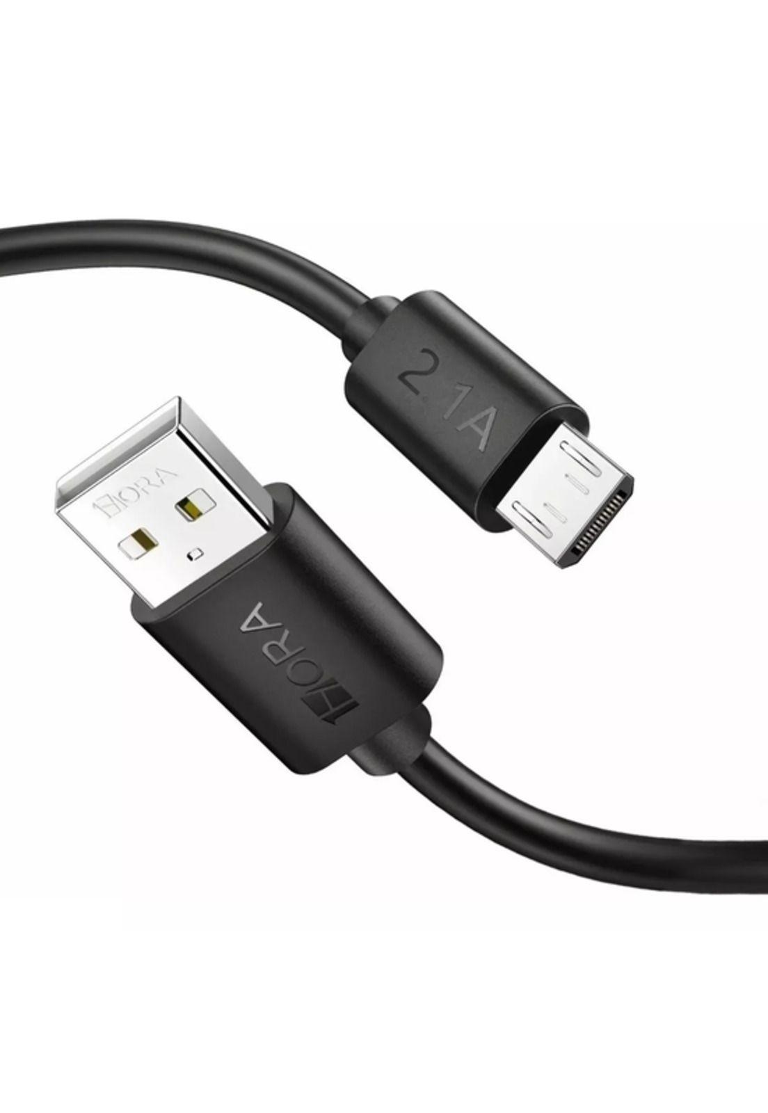 Cable micro USB V8 1m 2.1A 1 hora CAB236 negro-0