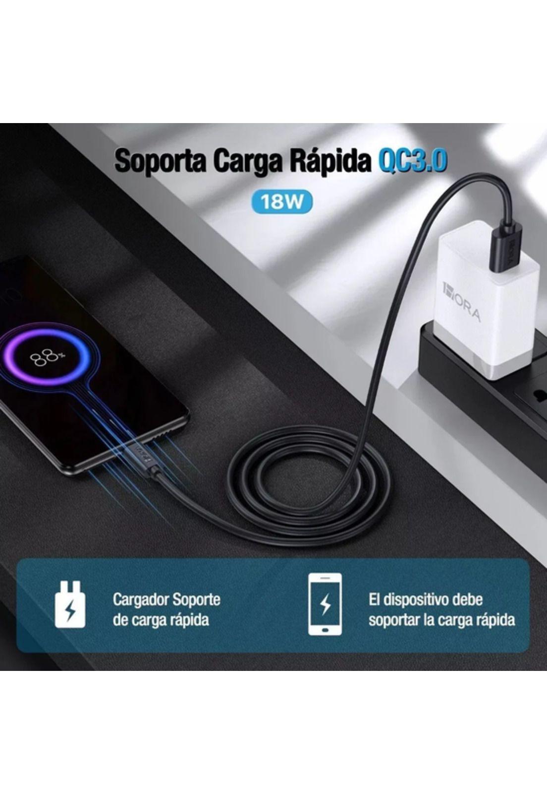 Cable micro USB V8 1m 2.1A 1 hora CAB236 negro-4