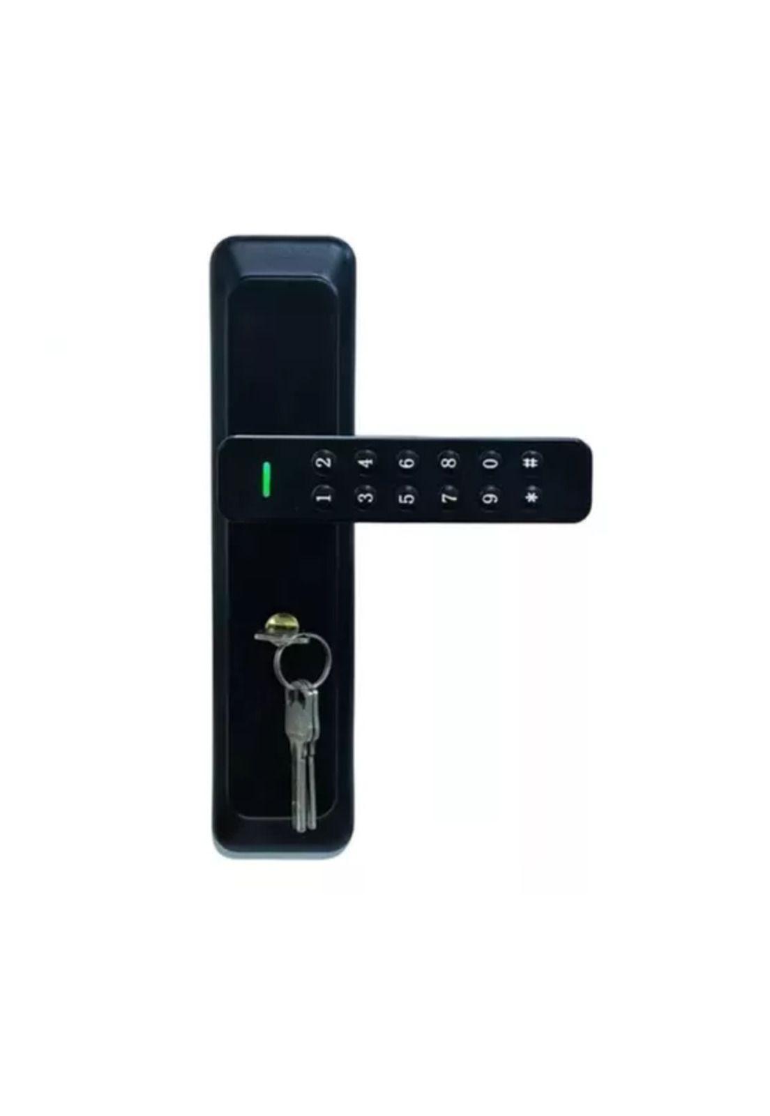 Cerradura Digital Smart Lock Chapa Clave Tarjeta Inteligente Negra-0