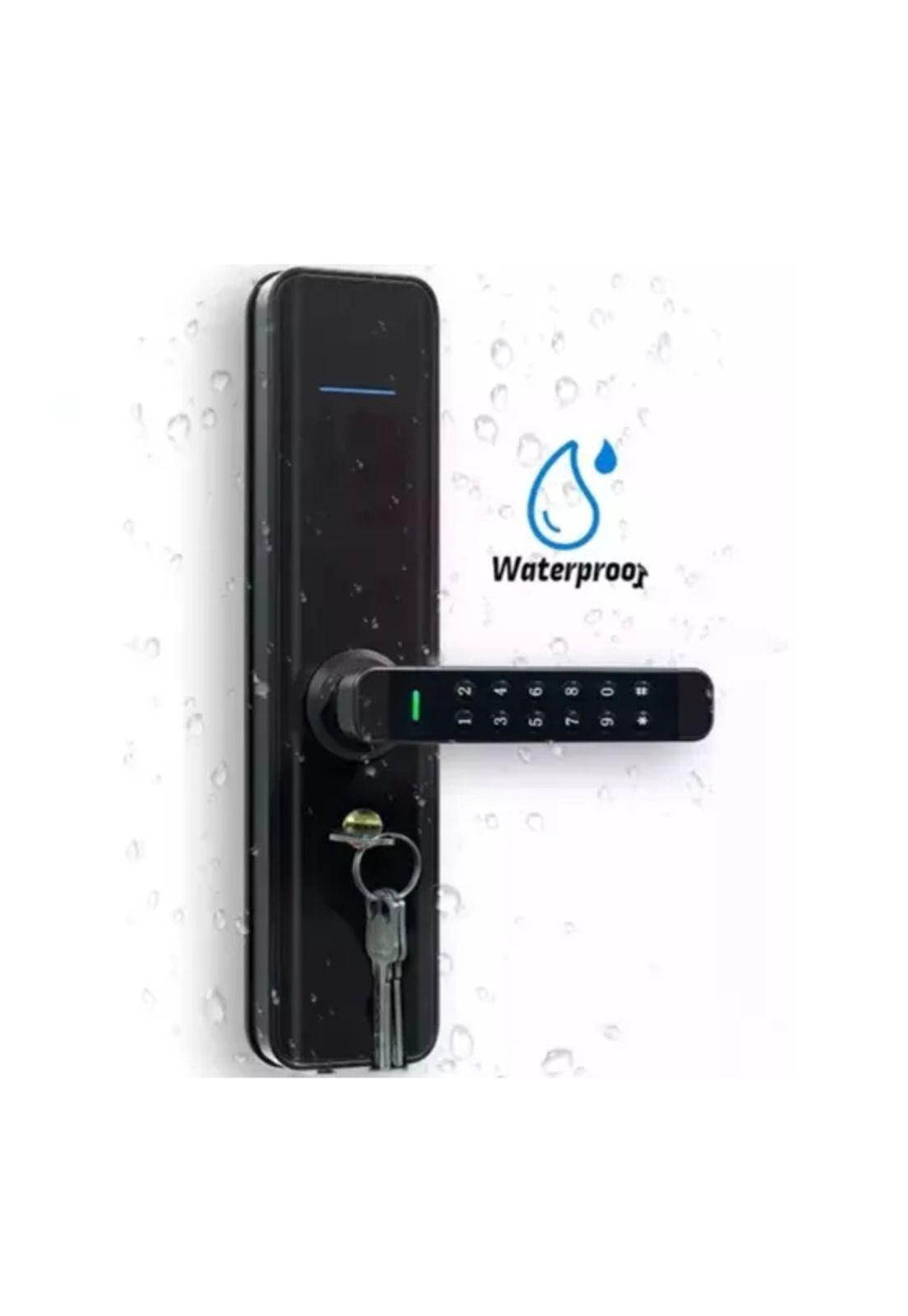 Cerradura Digital Smart Lock Chapa Clave Tarjeta Inteligente Negra-1
