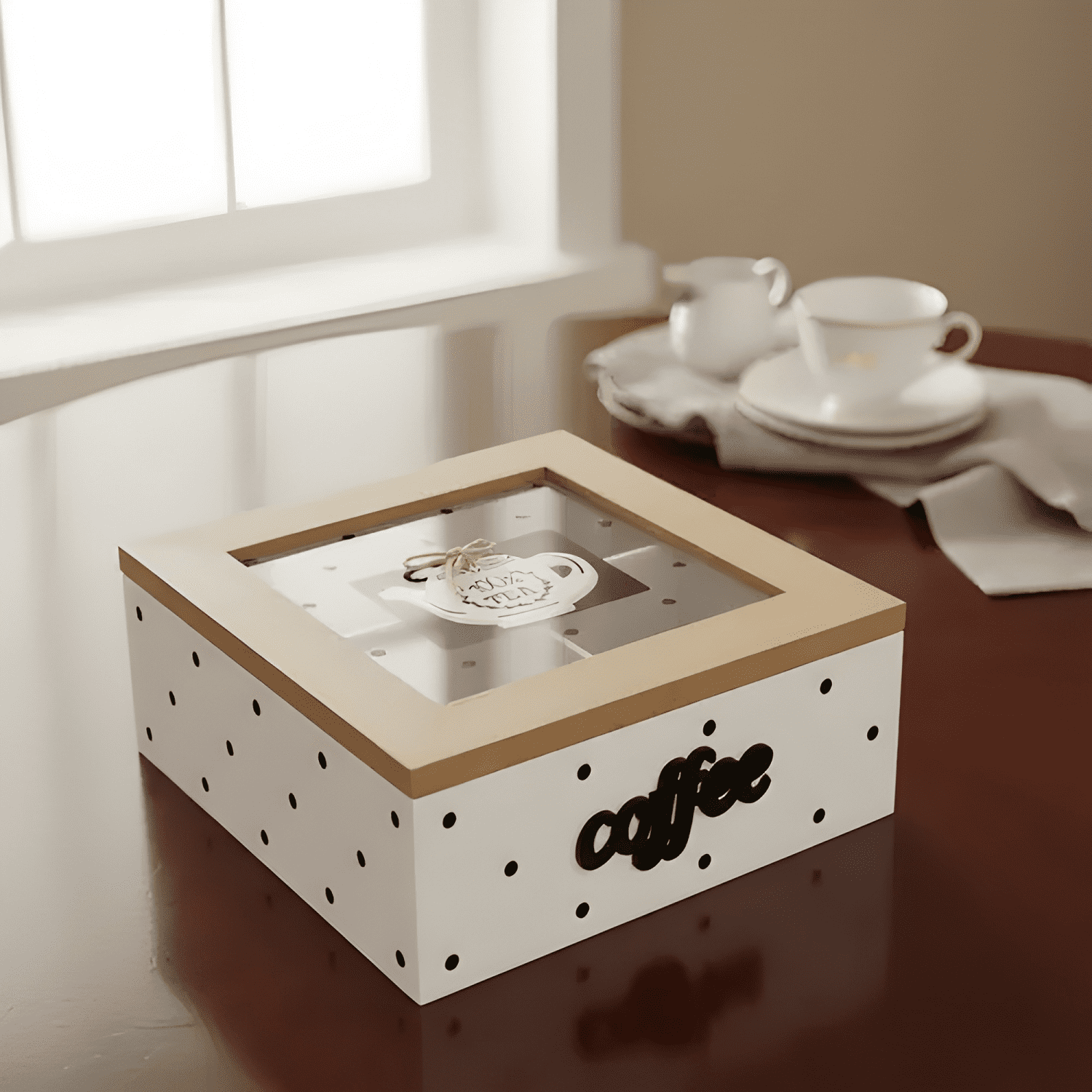 Organizador para bolsas de té 4 divisiones decorativo-1