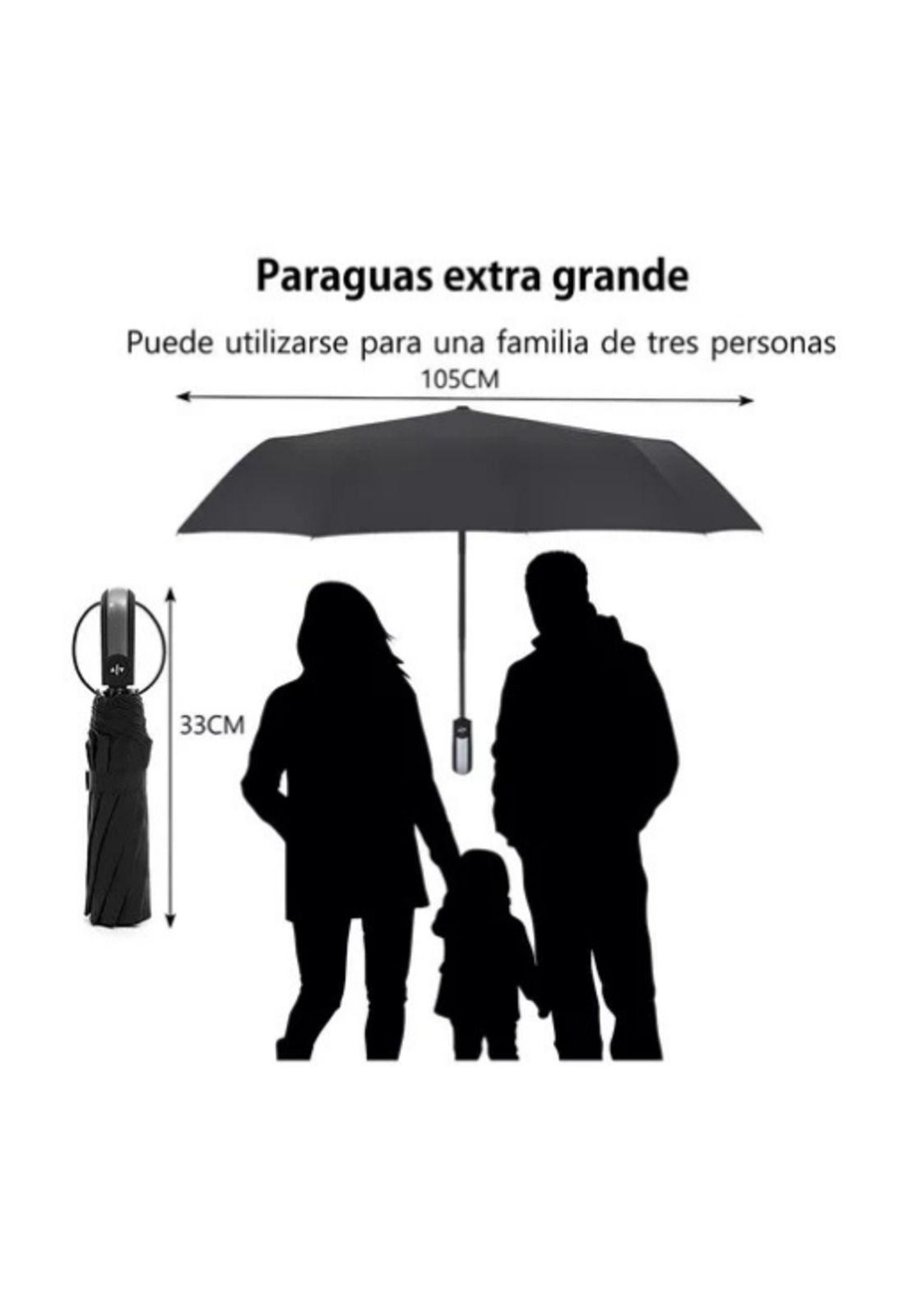 Paraguas pliegue automatico marco soporte color negro-4