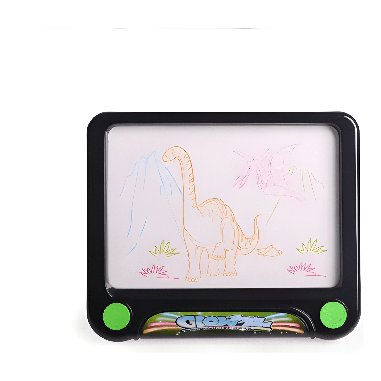 Pizarra mágica 3d LED yi ma toys con plumones neón Negro-2