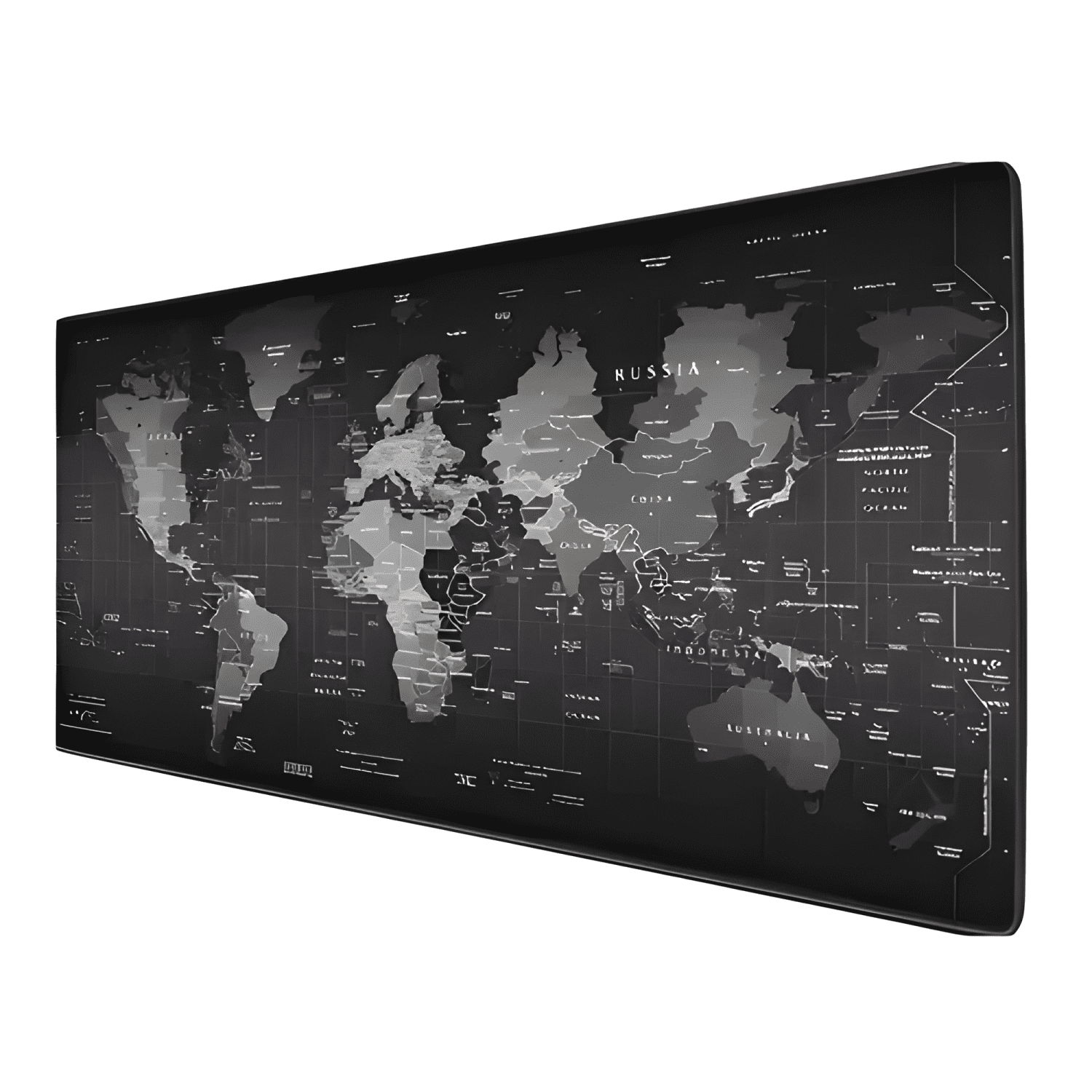 Mouse Pad Gamer Mapa Mundo 90x40 Xl Mousepad Pg Negro-1