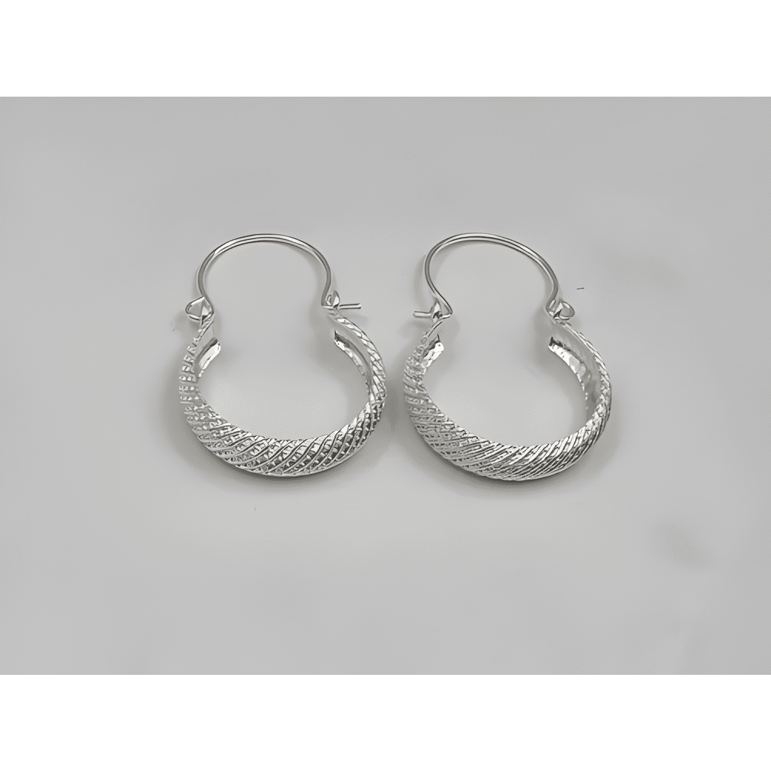 Aros Plata 925 Argolla Bote Facetados 20mm Regalo Mujer Caja-4