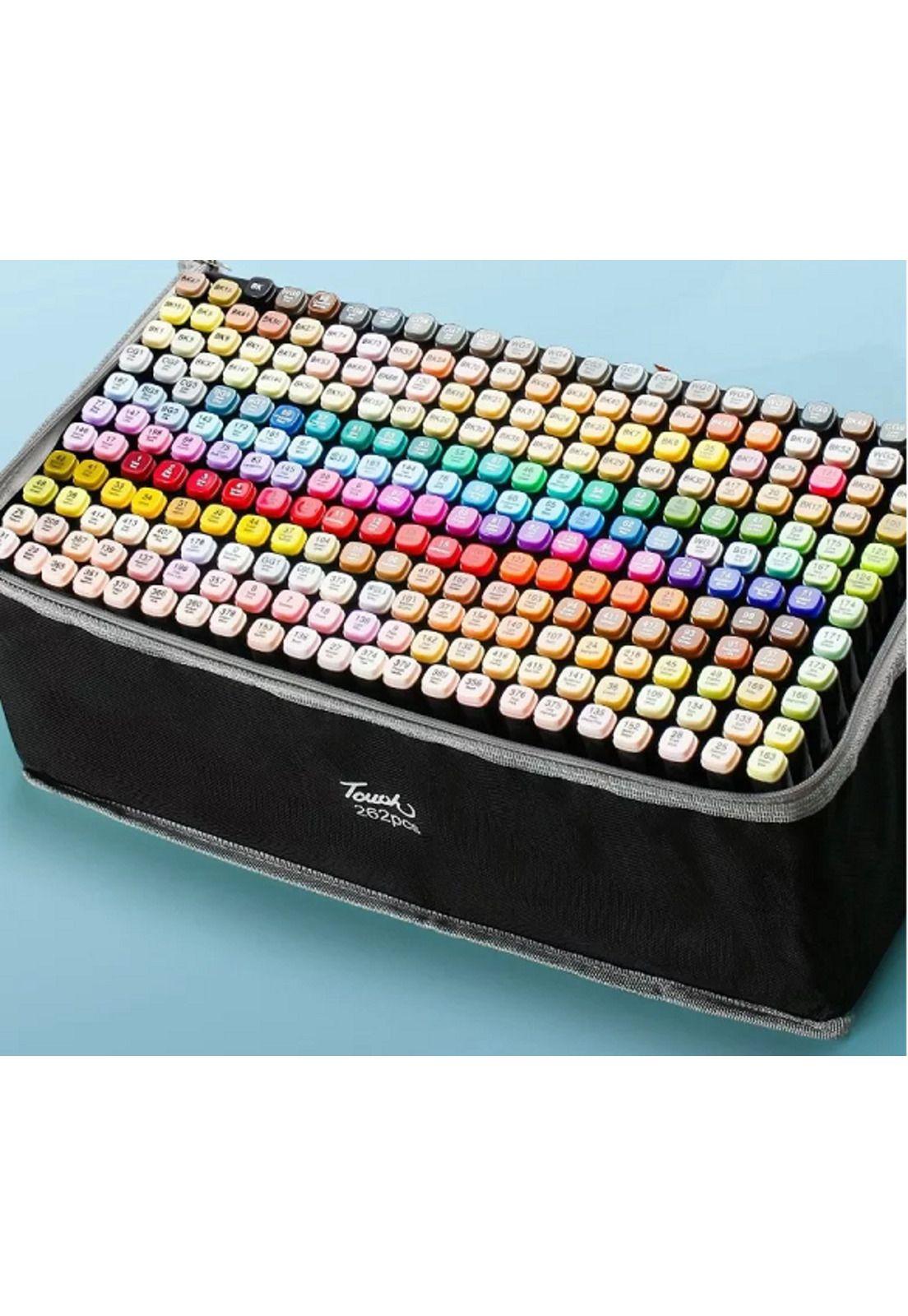 Marcadores 262 lápices doble punta +bolso multicolor-4