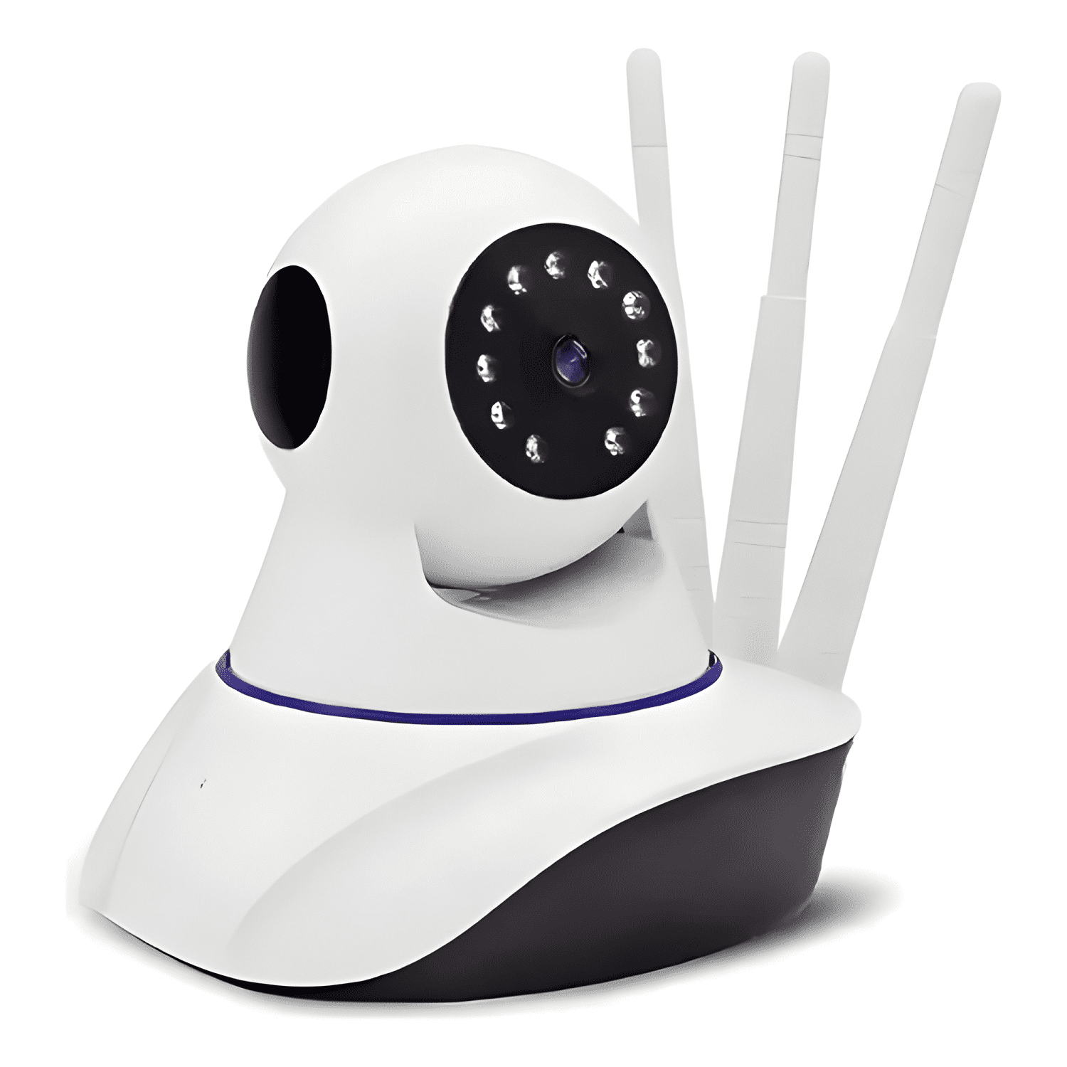 Pack X3 Cámaras Ip 360° Wifi Hd Visión Nocturna Blanco-2