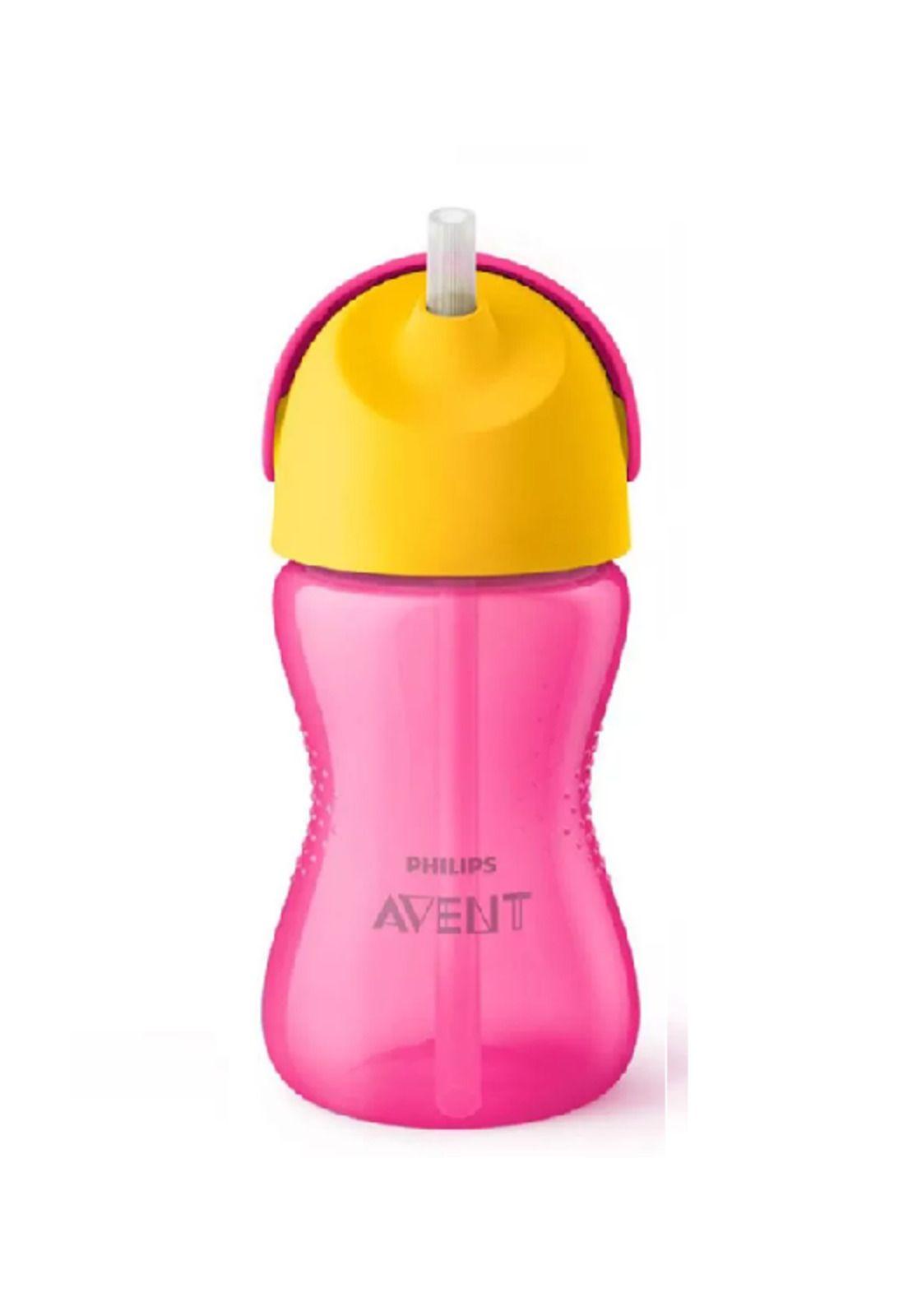 Vasos con bombilla Philips Avent, color rosa-0