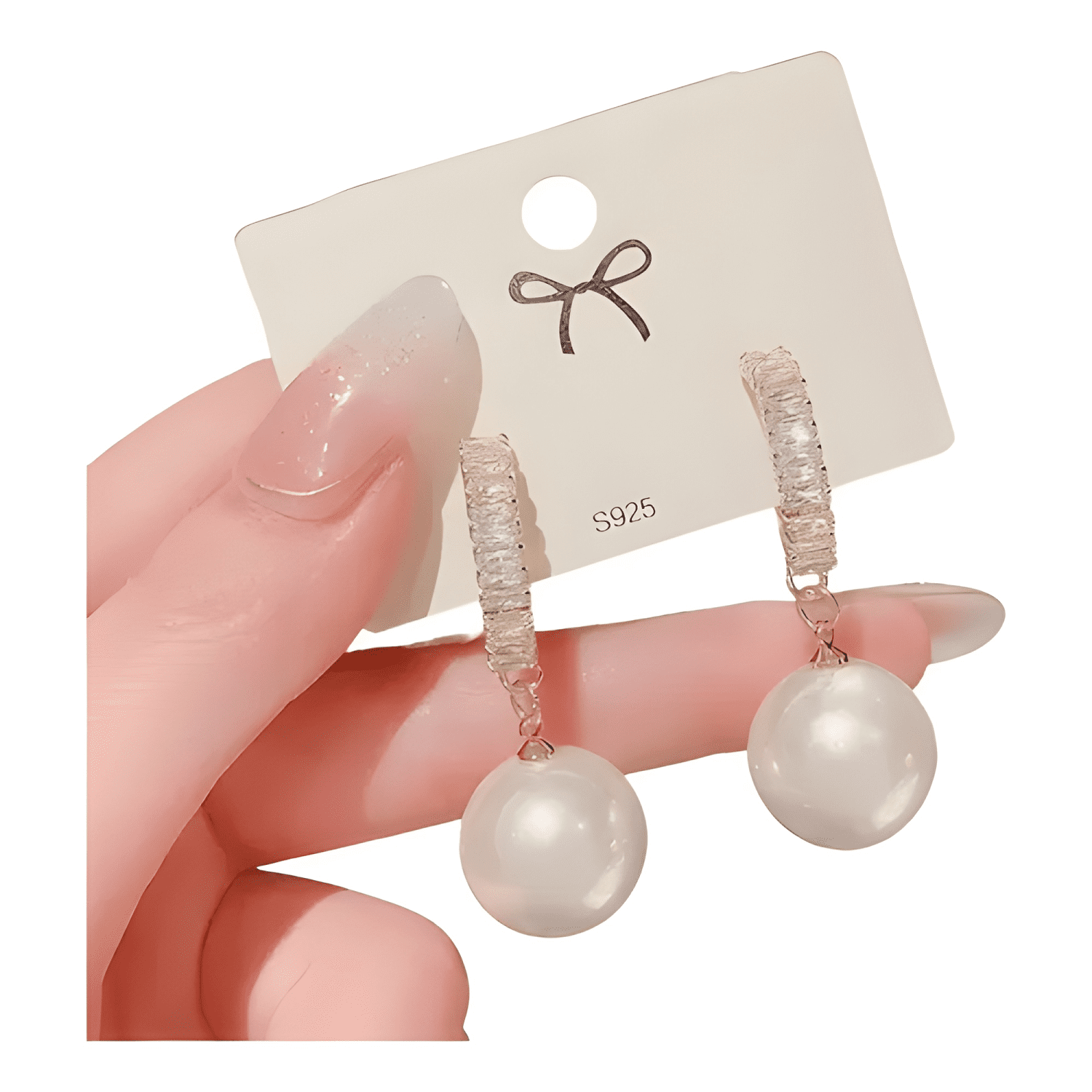 Aros Plata S925 Perla De Zircón 16mm En Oro 14k #2-0