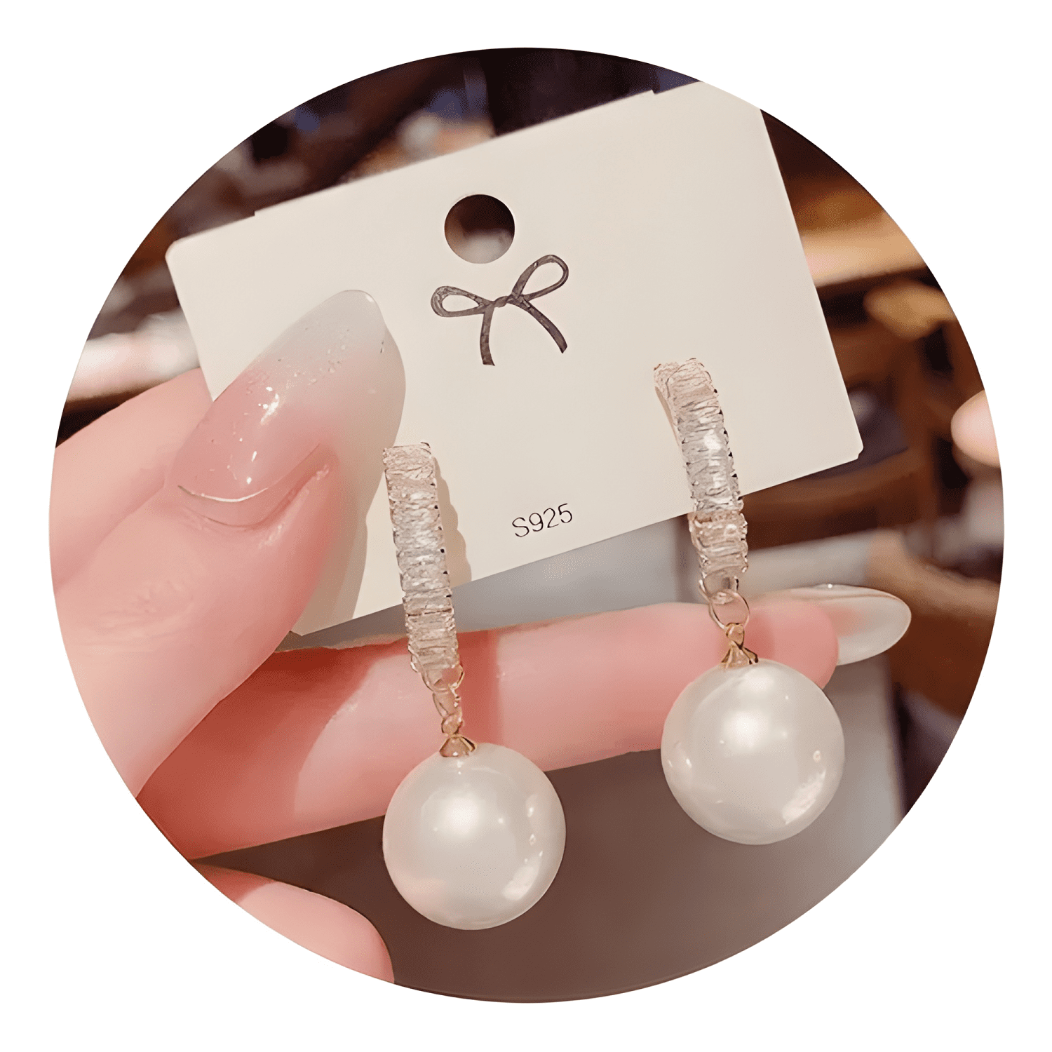 Aros Plata S925 Perla De Zircón 16mm En Oro 14k #2-1
