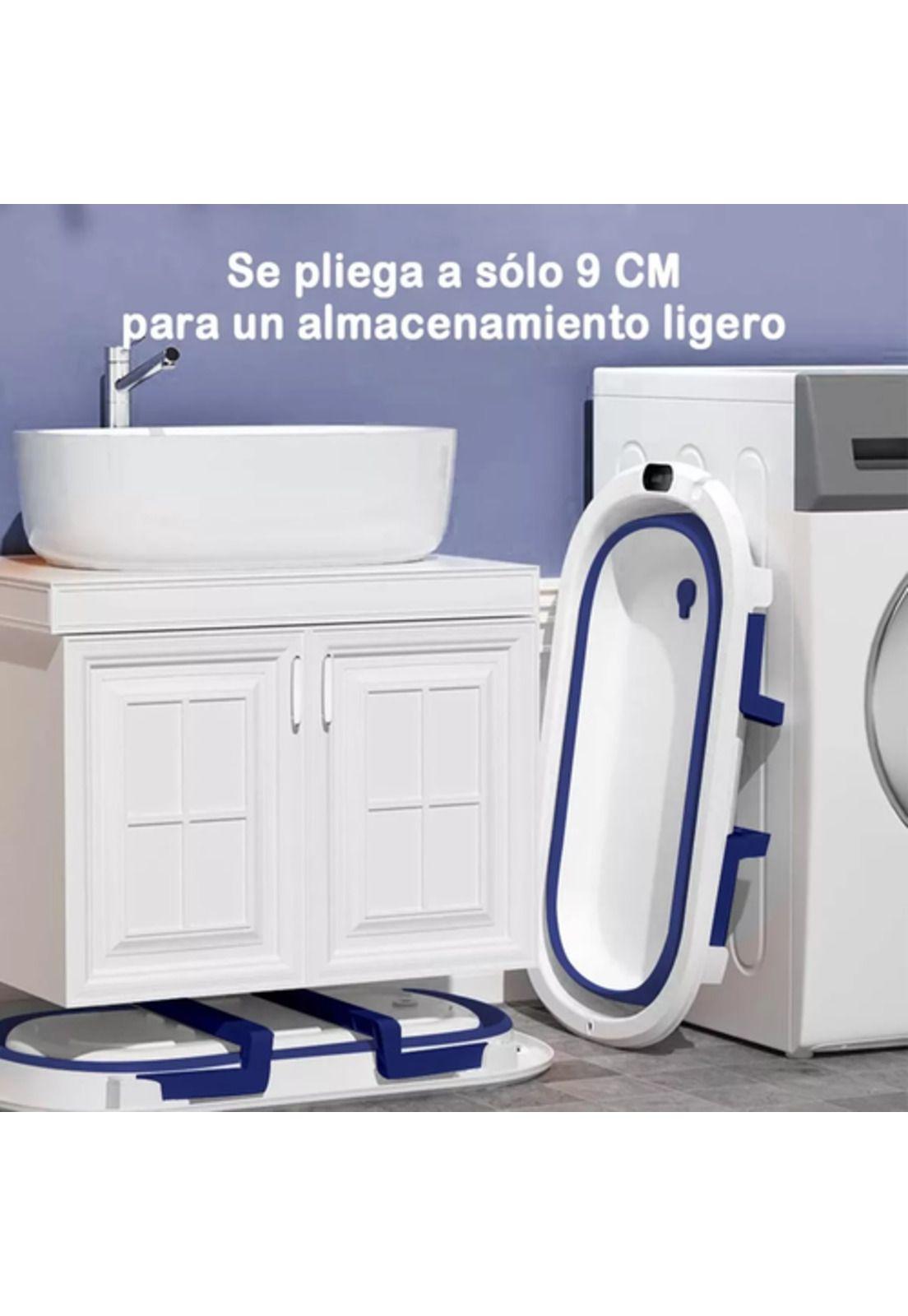 Tina bebé bañera plegable con malla reforzada, rosado-4