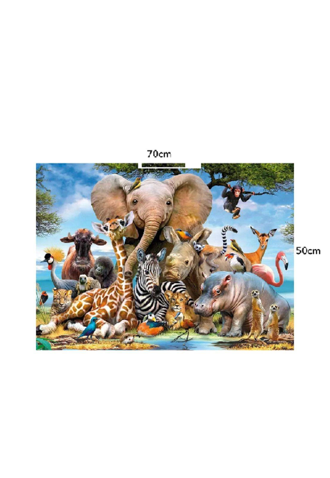 Faya - el mundo animal elefantes rompecabezas 70x50cm multic-3